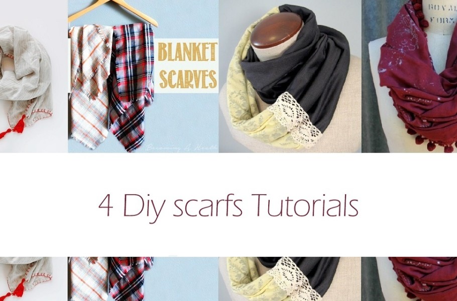 4 Diy scarfs Tutorials | DIY Clothes